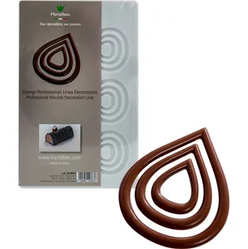 Nádoba na pečení Forma na čokoládové dekorace (kapka) 3x6 tvarů/forma