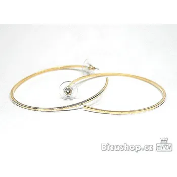 Náušnice Kruhy ve čtvercovém profilu ve zlaté úpravě