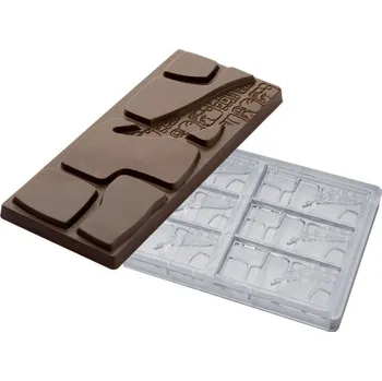 Forma na pečení Forma na čokoládovou tabulku 50g (Glifi e Pietra) 3x2 tvary/forma