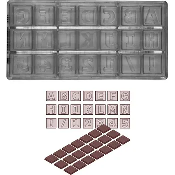 Forma na pečení Forma na pralinky (abeceda s čísly A-N,1-5, 6,5g) 3x7 tvarů/forma- 21 druhů