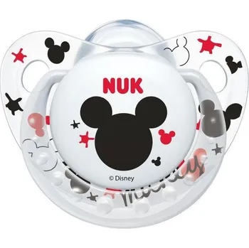 dudlíky NUK Trendine Mickey 6-18 m bílé