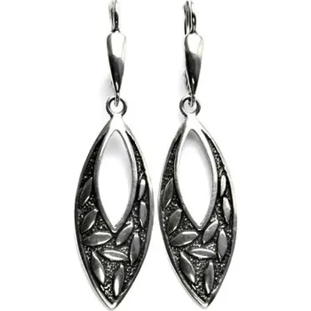 Náušnice Stříbrné náušnice na klapku, patina, NK 20/988m