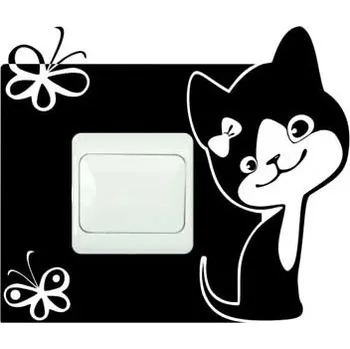 Samolepící dekorace Samolepka pod vypínač Kotě (dekorace do bytu)