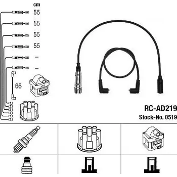 Zapalovací kabel Sada kabelů pro zapalování NGK 0519