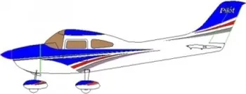 RC model letadla Pilot RC Skyline 182 scale modrý/bílý
