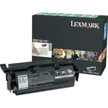 Počítačové příslušenství Lexmark X651A11E, originální toner, černý, 7000 stran