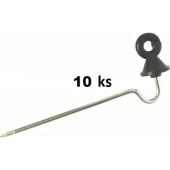 Ohradník Prodloužený distanční kruhový izolátor VN ADA s vrutem 21 cm na elektrický ohradník 10 ks