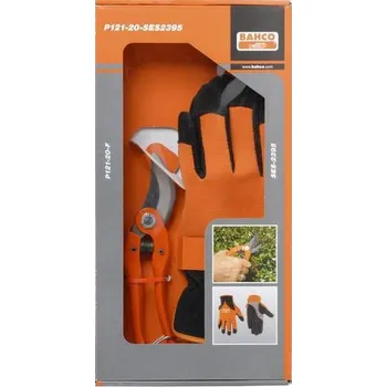 Nůžky na větve Sada Bahco zahradní nůžky P121-20-F a zahradní rukavice