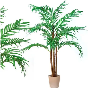 umělá květina Umělá kokosová palma, kmen z pravého dřeva, vysoká 160 cm