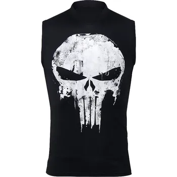 Pánské tílko Pánský kompresní nátělník punisher černé barvy - vel. L