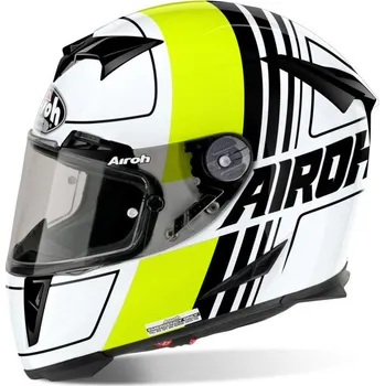 Helma na motorku Airoh GP500 Scrape Itálie bílá/žlutá/černá