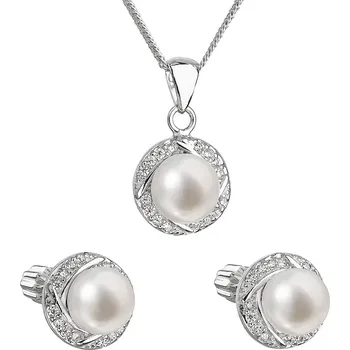 Oblečení a móda Stříbrná perlová souprava 29004.1 - bílá