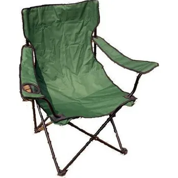Lehká přenosná skládací židle na kempování / rybaření, zelená