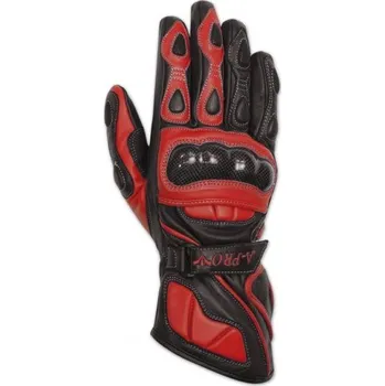 Moto rukavice PISTA GU-PIR - červené kožené moto rukavice A-pro S