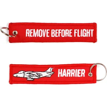 Módní doplněk Přívěsek na klíče Fostex Remove before flight Harrier - červený