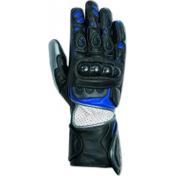 Moto rukavice SLIC GU-SLBL - modré kožené moto rukavice A-pro S