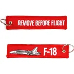Přívěsek na klíče Fostex Remove before flight F-18 - červený