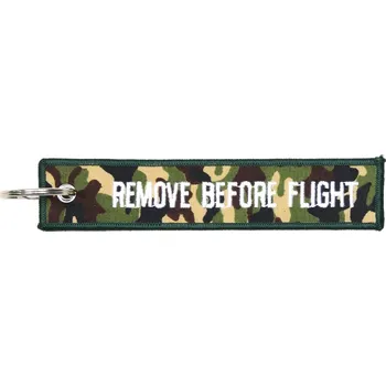 Přívěsek na klíče Fostex Remove before flight - woodland