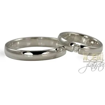 Prsten Snubní prsteny bílé zlato 1087 + DÁREK ZDARMA