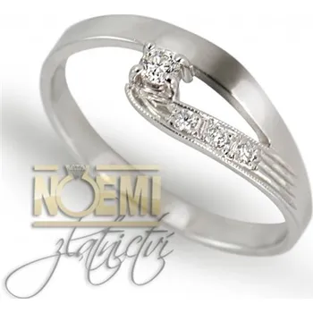 Prsten Prsten z bílého zlata s diamanty 0026 + DÁREK ZDARMA