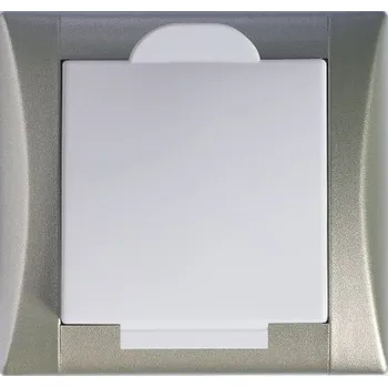 Elektrická zásuvka Obzor Zásuvka Elegant titanová / sněhově bílá