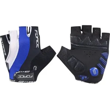 Cyklistické rukavice rukavice Force Stripes gel tmavě modré S
