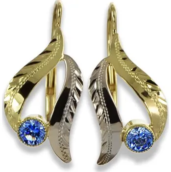 Náušnice Náušnice ze žlutého a bílého zlata 2019 + DÁREK ZDARMA