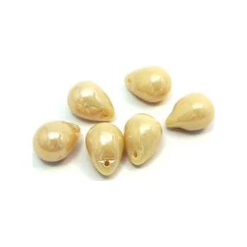 Dětské navlékací korálky Skleněný korálek - slza (6 ks)