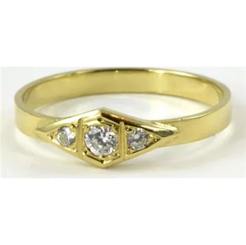 Prsten Dámský prsten zlatý se zirkony pr0067 + DÁREK ZDARMA