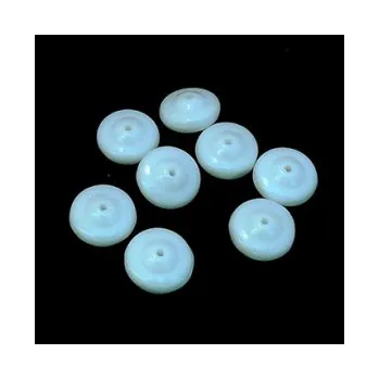 Dětské navlékací korálky Skleněný korálek - letající talíř (8 ks)