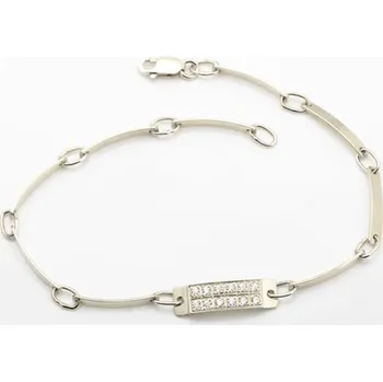 Náramek Náramek z bílého zlata dámský 1025 + DÁREK ZDARMA