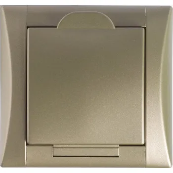 Elektrická zásuvka Obzor Zásuvka Elegant titanová / titanová