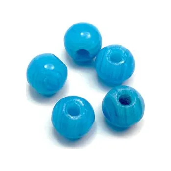 Dětské navlékací korálky Skleněný korálek - kulička s velkou dírkou (5 ks)