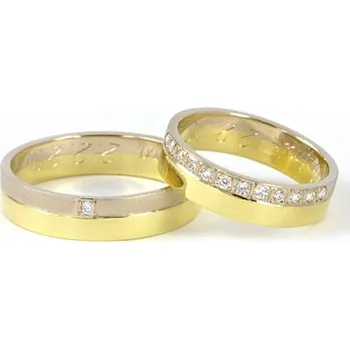 Prsten Zlaté snubní prstýnky 1043 + DÁREK ZDARMA