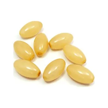 Dětské navlékací korálky Skleněný korálek - oválek (8 ks)