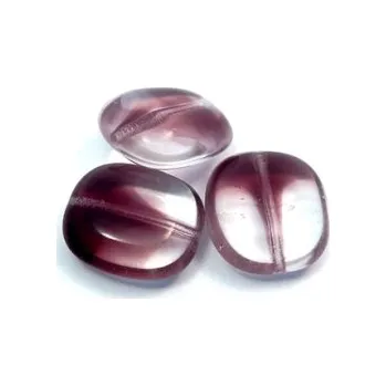 Dětské navlékací korálky Skleněný korálek - oblázek hranatý (3 ks)