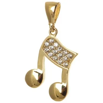 Přívěsek Přívěšek ze žlutého zlata nota ZZ0259F+ DÁREK ZDARMA