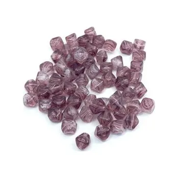 Dětské navlékací korálky Skleněný korálek - osmistěn (61 ks)