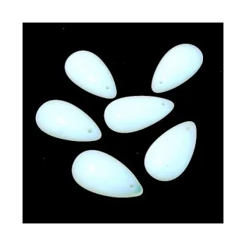 Dětské navlékací korálky Skleněný korálek - placatá slza (6 ks)