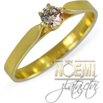 Prsten Zásnubní prsten zlatý se zirkonem 0078 + DÁREK ZDARMA