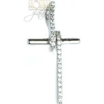 Přívěsek Stříbrný přívěšek kríž se zirkony