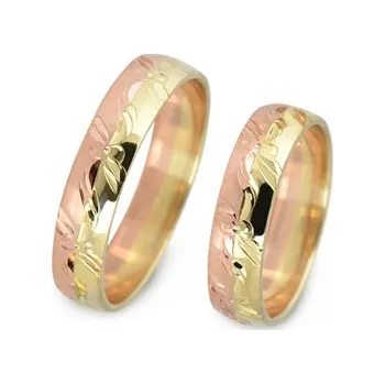 Prsten Zlaté snubní prsteny 1009 + DÁREK ZDARMA