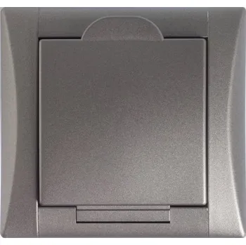 Elektrická zásuvka Obzor Zásuvka Elegant grafitová / grafitová