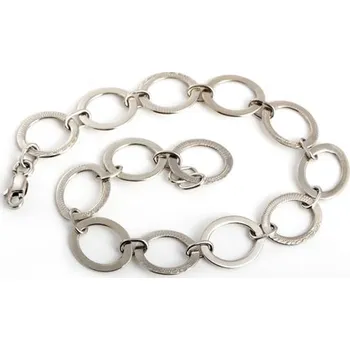 Náramek Dámský článkový náramek z bílého zlata 0055 + DÁREK ZDARMA