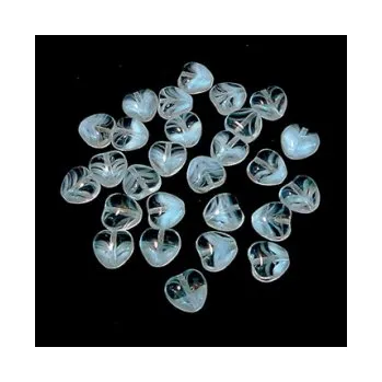 Dětské navlékací korálky Skleněný korálek - srdíčko (27 ks)