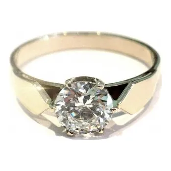 Prsten Prsten z bílého zlata se zirkonem 0040 + DÁREK ZDARMA