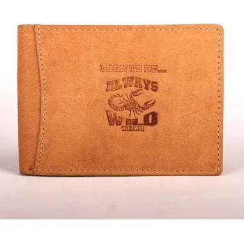 Peněženka Světlehnědá kožená peněženka Always Wild se štírem