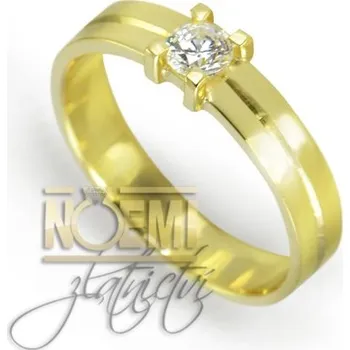 Prsten Zásnubní prsten ze žlutého / bílého zlata s diamantem + DÁREK ZDARMA