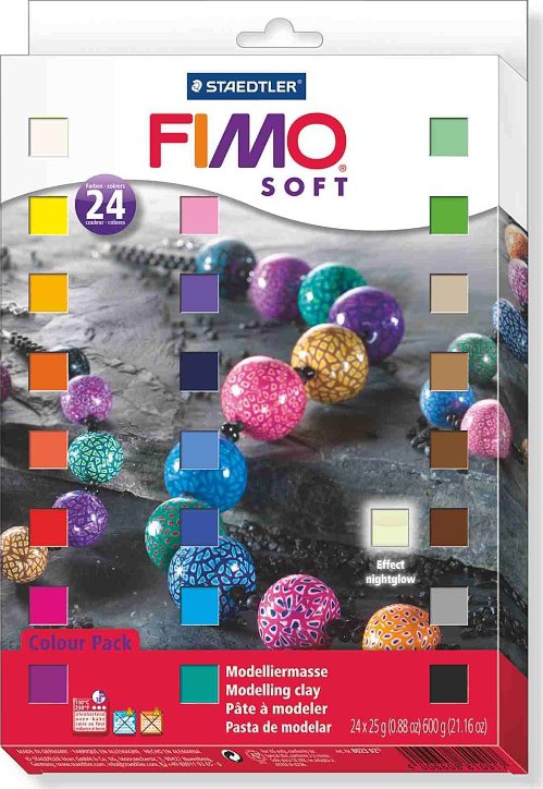 Staedtler Fimo Soft Argilla Da Modellare 56g - Colore Verde - Pasta Sintetica Per Creazioni, Cottura In Forno A 110°C