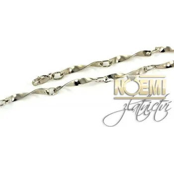 Náramek Dámský článkový náramek z bílého zlata 0098 + DÁREK ZDARMA